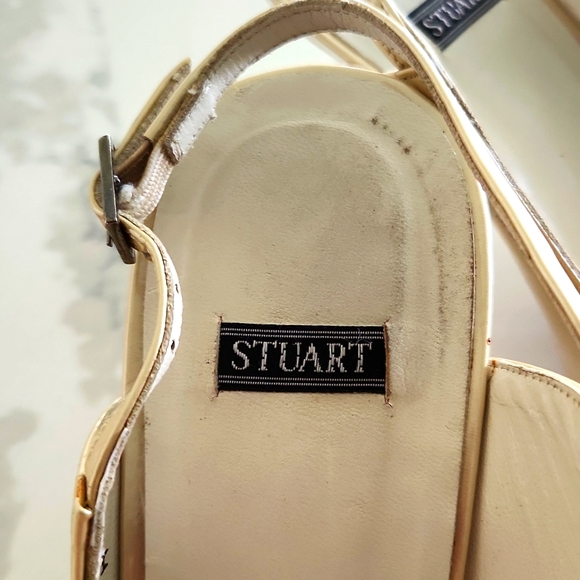 STUART WEITZMAN SLING BACK OPEN TOE SANDALS WITH ADJUSTABLE STRAP 7M - Picture 3 of 8